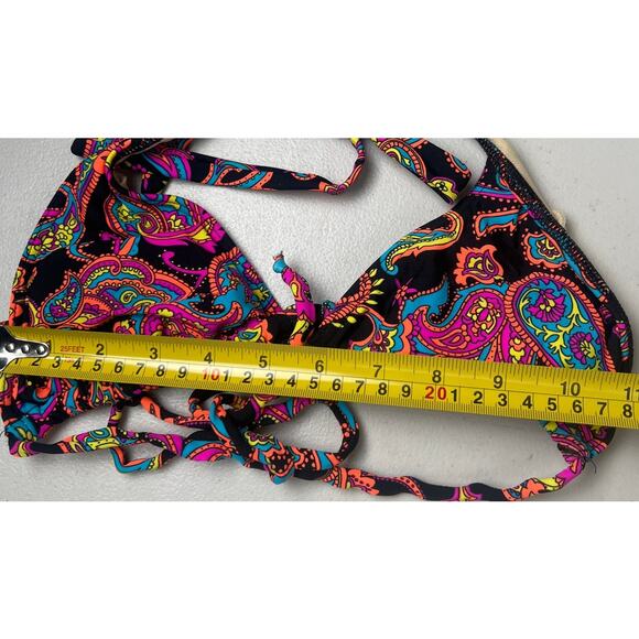 Alloy Boho Triangle Multicolor Swim Top Size Large - Picture 3 of 6